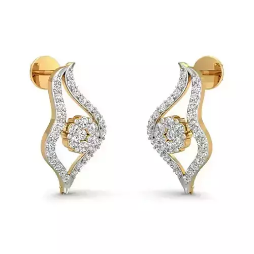 Gold Earrings With Diamonds 65