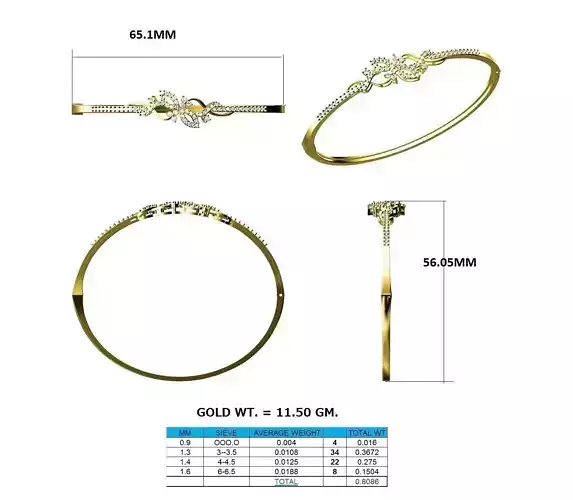 Gold Engagement Ring With Diamonds 186