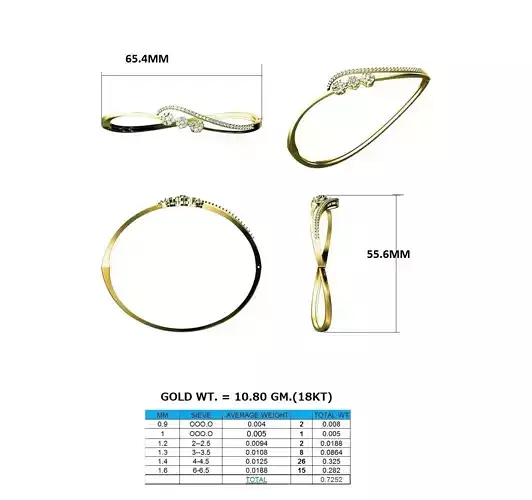 Swirled Gold Ring With Diamonds 33