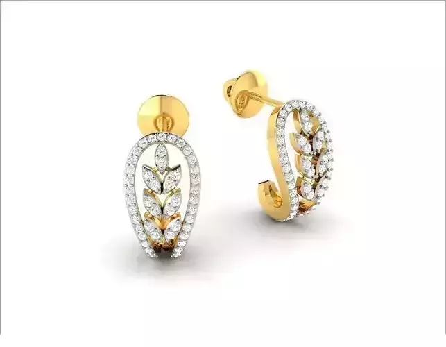 Gold Earrings With Diamonds 66