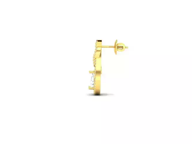 Gold Earrings With Diamonds 71