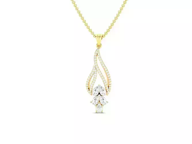 Gold Pendant With Diamonds 68