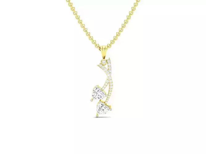 Gold Pendant With Diamonds 69