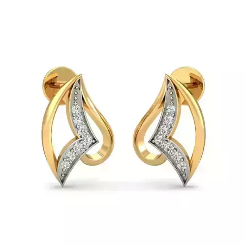 Gold Earrings With Diamonds 75