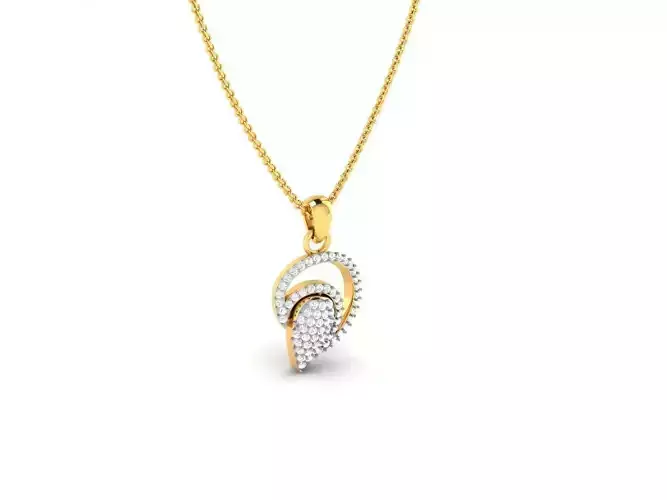 Gold Pendant With Diamonds 70