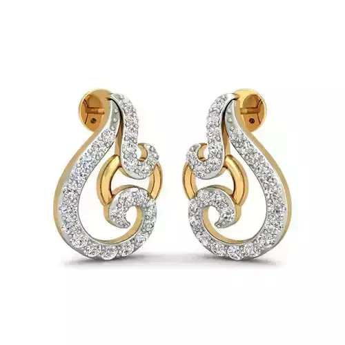 Spiral Gold Pendant With Gemstones 1