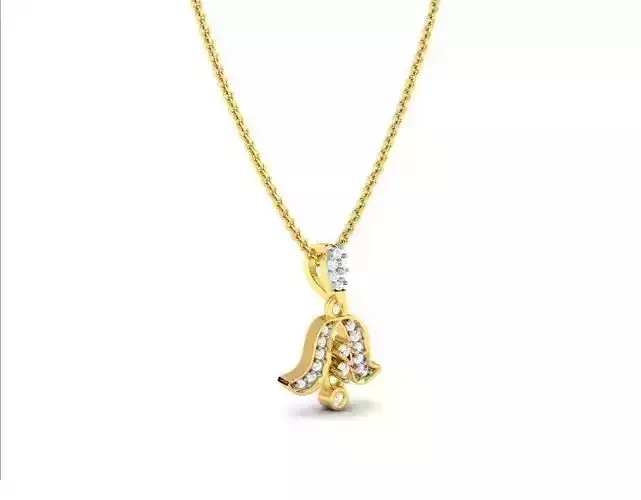 Gold Pendant With Diamonds 74