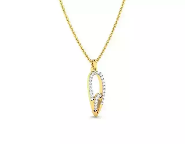 Gold Pendant With Diamonds 75