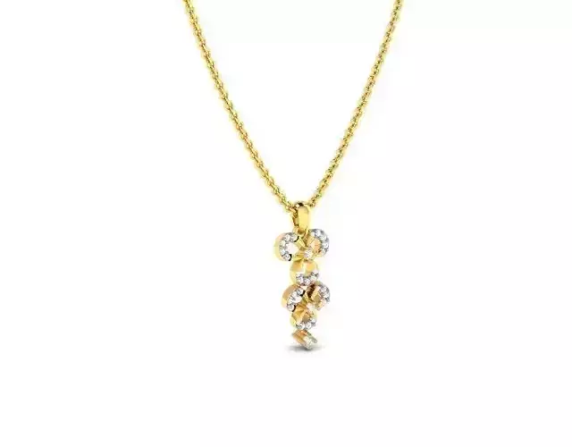 Gold Pendant With Diamonds 77