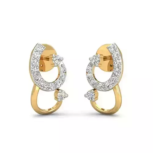 Gold Earrings With Diamonds 83