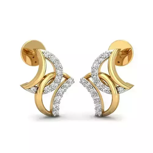 Gold Earrings With Diamonds 86