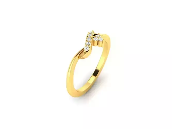 Gold Engagement Ring With Diamonds 189