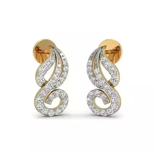 Gold Earrings With Diamonds 87