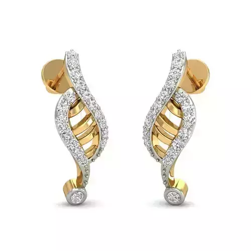 Gold Earrings With Diamonds 88