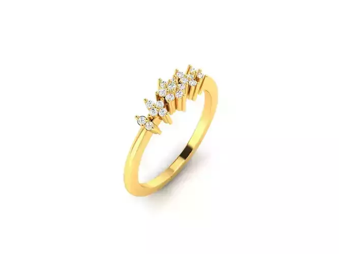 Gold Engagement Ring With Diamonds 192