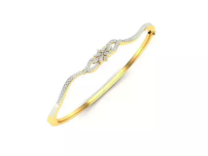 Gold Thin Ring With Diamonds 7