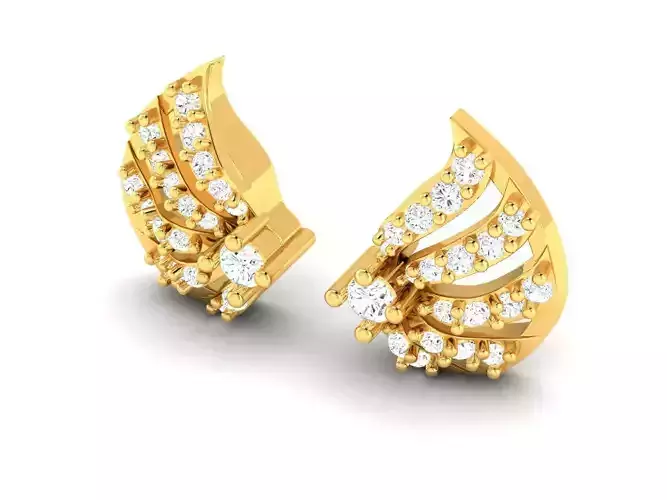 Gold Earrings With Diamonds 89