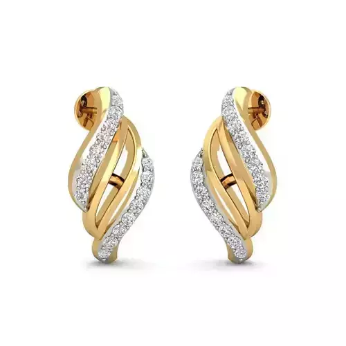 Gold Earrings With Diamonds 90