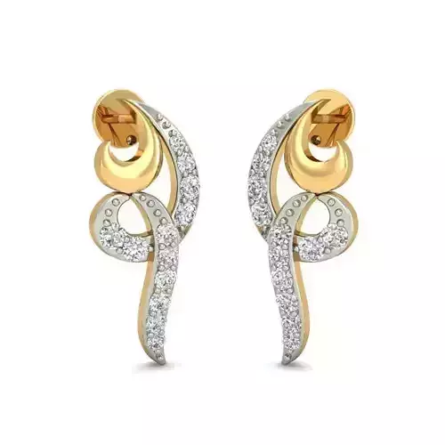 Gold Earrings With Diamonds 91