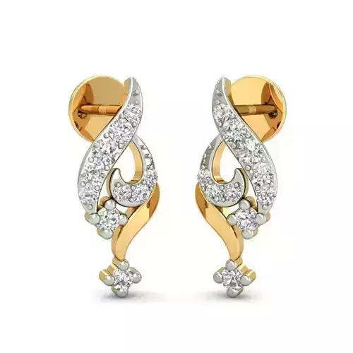 Gold Earrings With Diamonds 94
