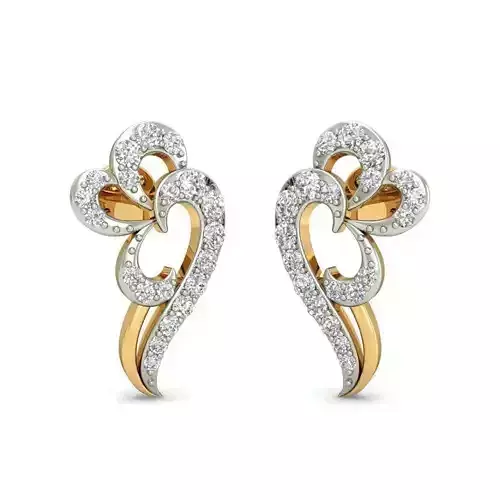 Gold Earrings With Diamonds 95