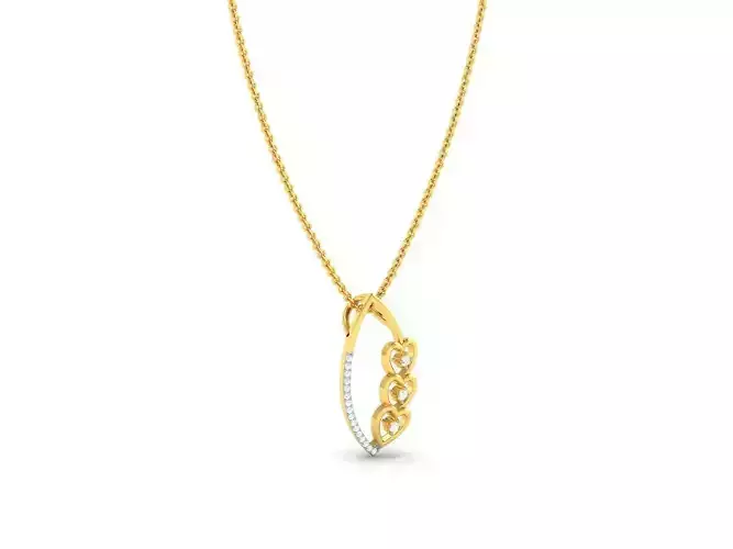 Gold Pendant With Diamonds 80
