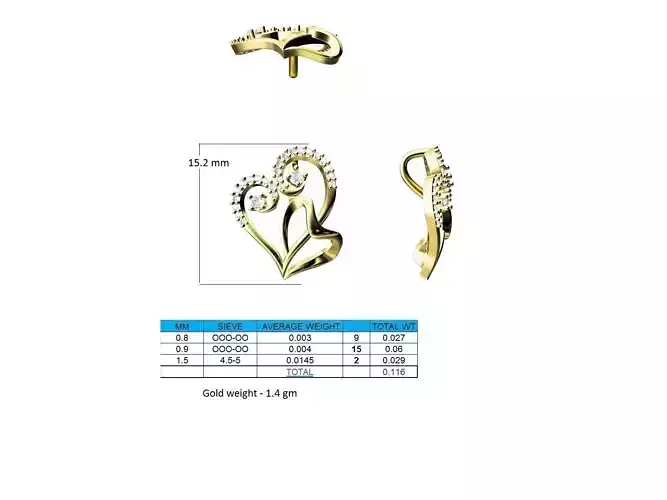 Heart Shaped Gold Pendant With Diamonds 11