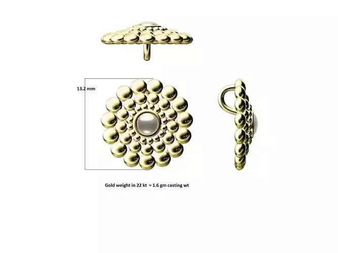 Flower Shaped Pendant With Pearl 3