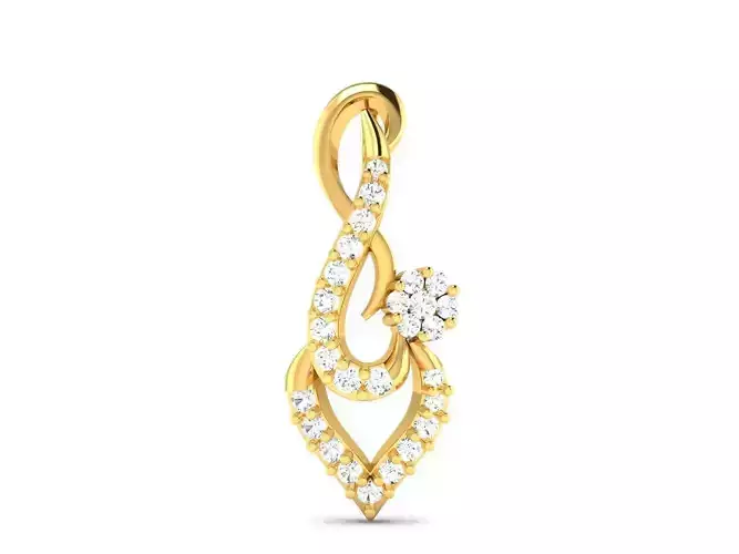 Gold Pendant With Diamonds 84