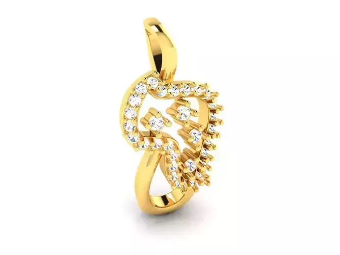 Gold Pendant With Diamonds 86
