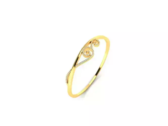 Gold Thin Ring With Diamonds 9