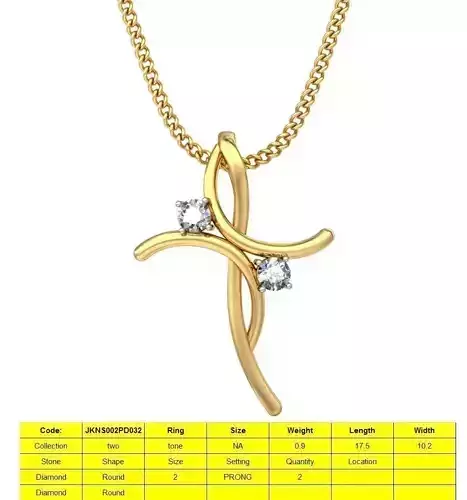 Gold Pendant With Diamonds 92