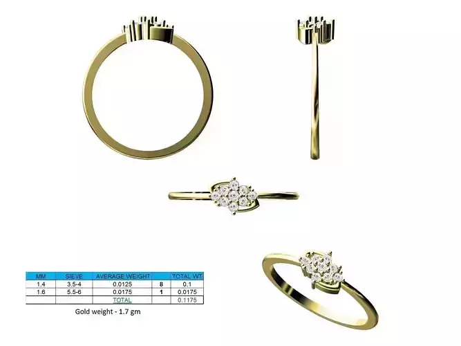 Gold Thin Engagement Ring With Diamonds 51