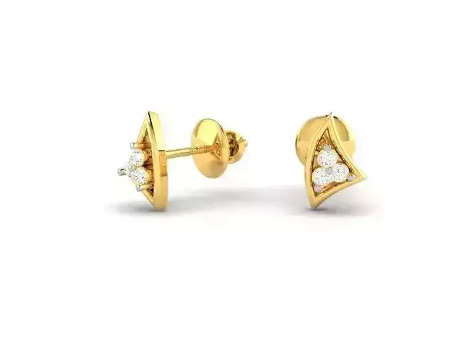 Gold Ear Studs With Diamonds 26