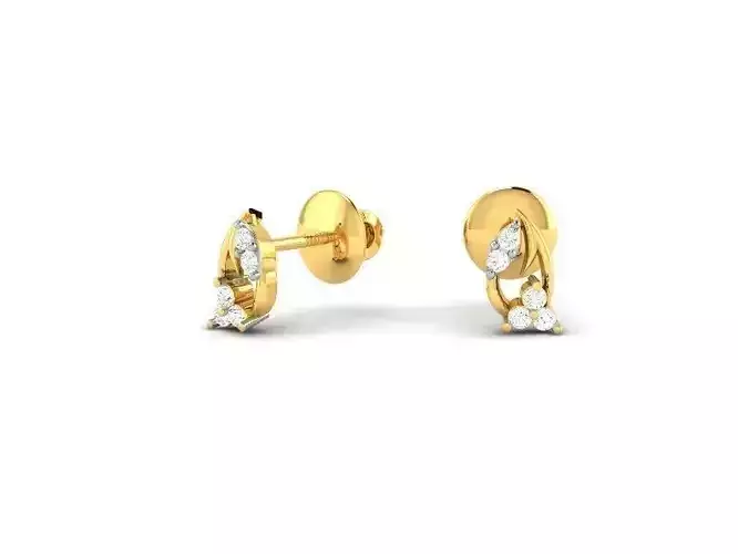 Gold Ear Studs With Diamonds 28