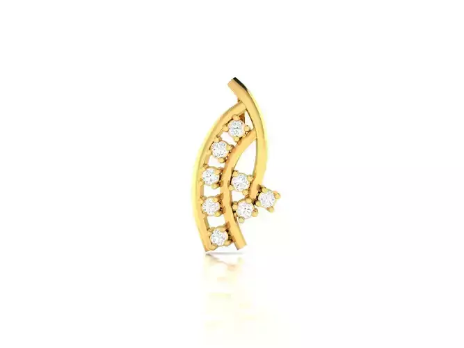 Gold Pendant With Diamonds 111 3D print model