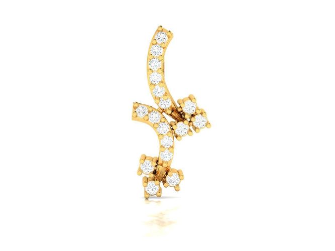 Gold Pendant With Diamonds 122 3D print model