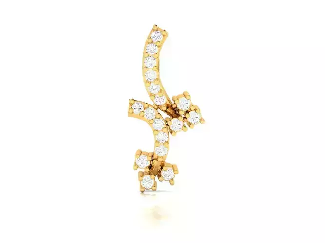 Gold Pendant With Diamonds 122 3D print model