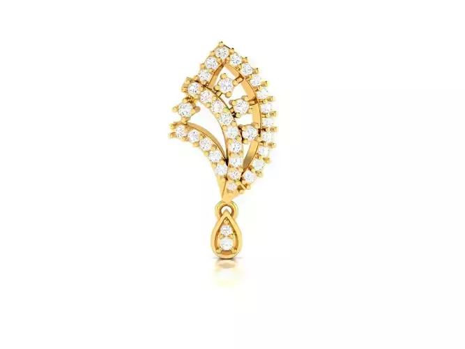 Gold Pendant With Diamonds 123