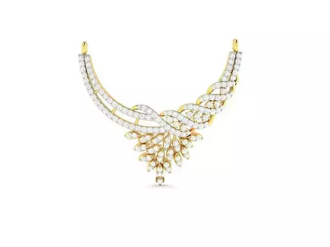 Gold Necklace With Diamonds 120