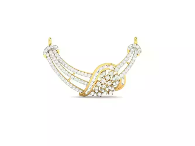 Gold Necklace With Diamonds 121