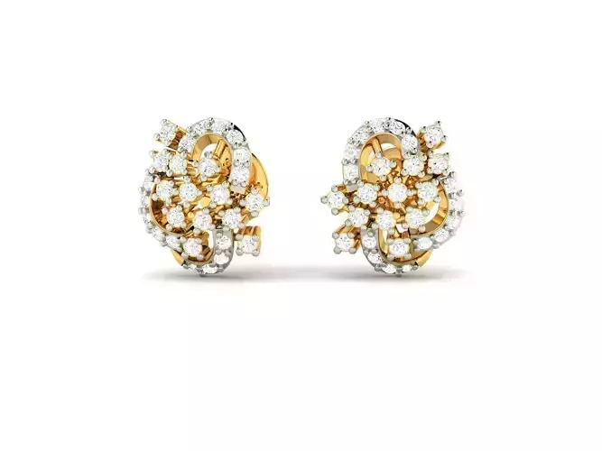 Gold Ear Studs With Diamonds 53