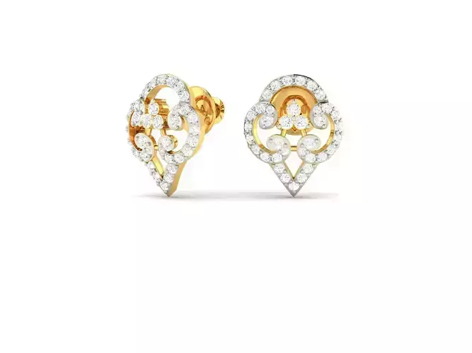 Gold Ear Studs With Diamonds 54