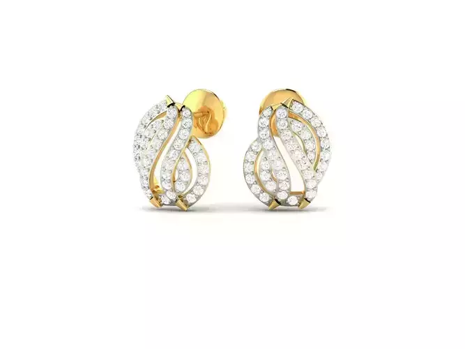 Gold Earrings With Diamonds 105