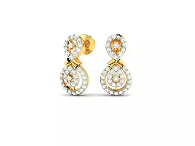Infinity Loop Earrings With Diamonds