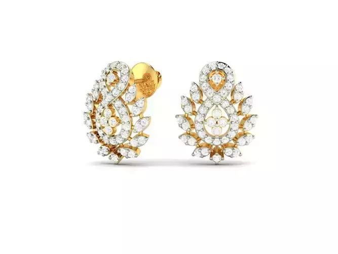 Infinity Loop Earrings With Diamonds 1