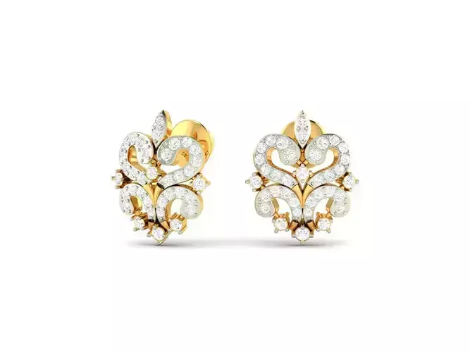 Gold Earrings With Diamonds 111