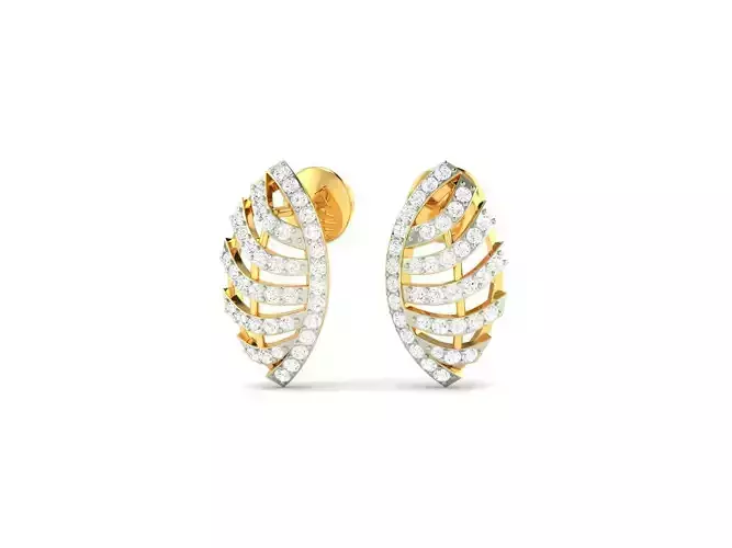 Marquise Shaped Gold Earrings With Diamonds 7