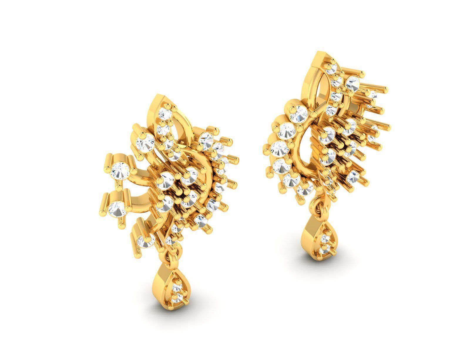 Loop Ring With Diamonds 3D print model_4