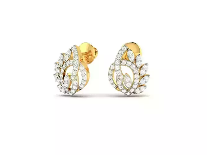 Gold Earrings With Diamonds 128